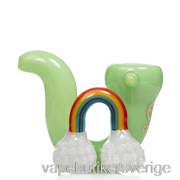 Vape Sverige Cheech Glas Rain 'n' Rainbows Handpipa Grön (jade)